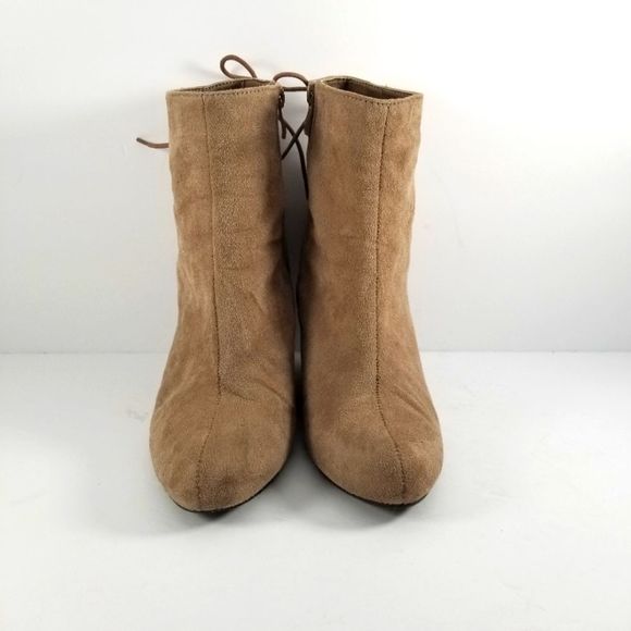 2 Lips Too Brown Wedge Ankle Booties. S679 - Picture 2 of 5